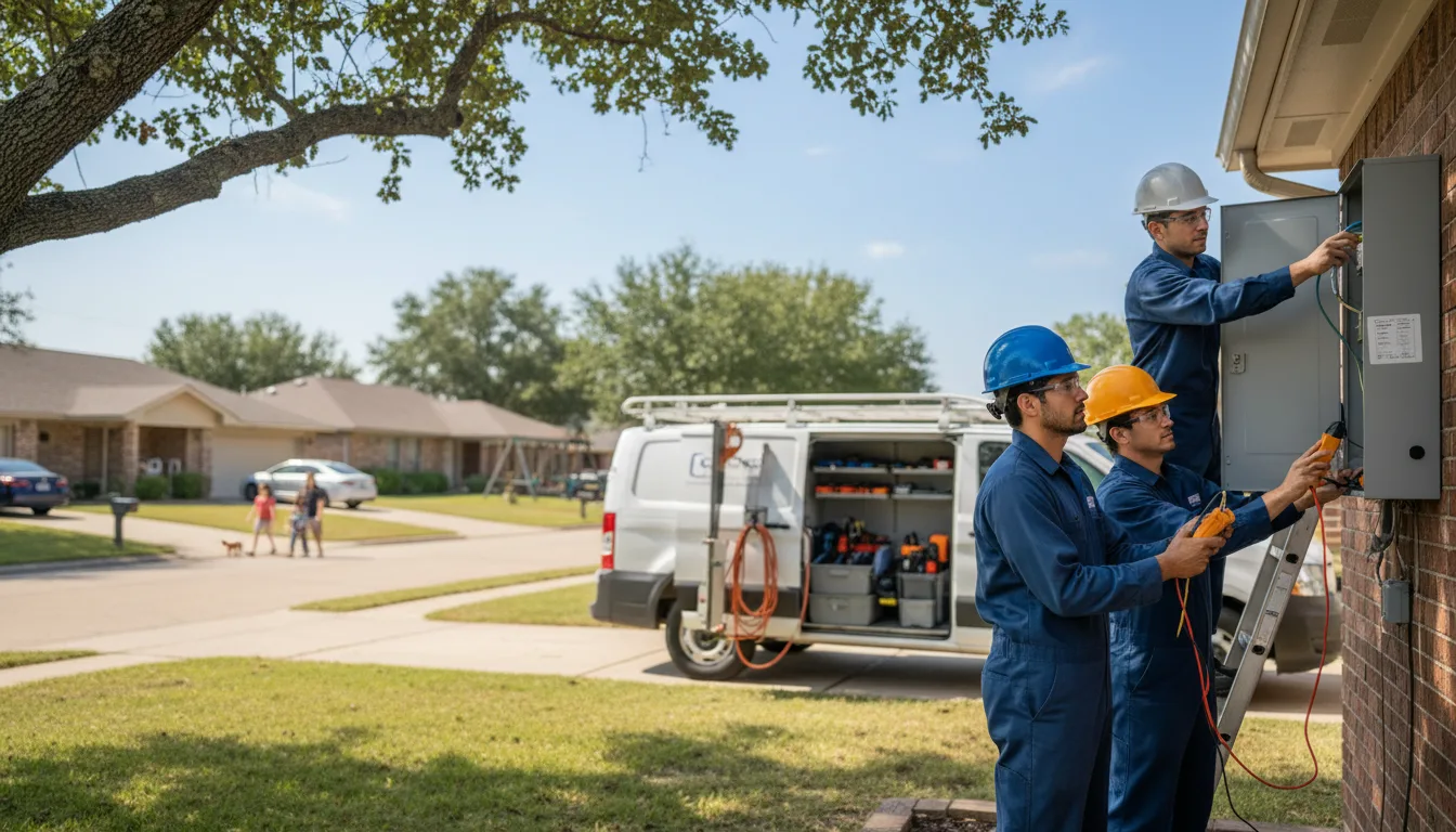Certified electrician providing emergency electrical services in Bradford, IA
